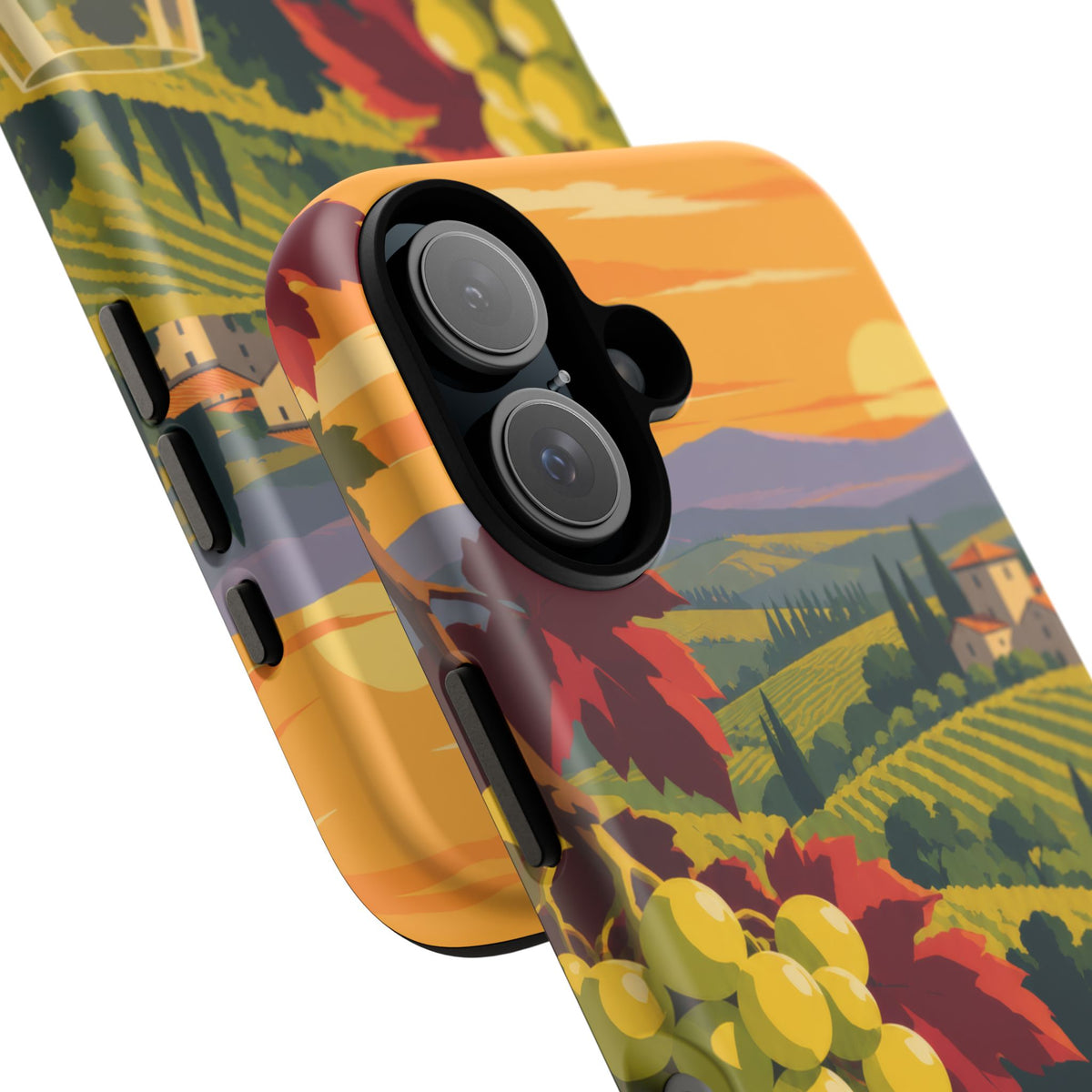 Wine & Grapes — Golden Vintage iPhone Tough Case | wine grapes