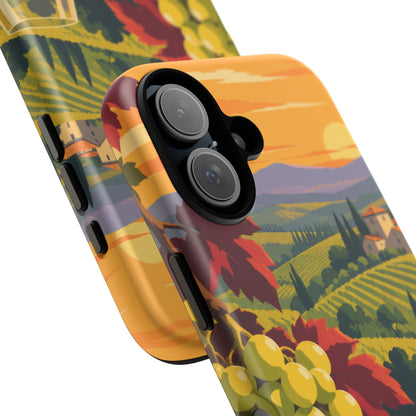Wine & Grapes — Golden Vintage iPhone Tough Case | wine grapes
