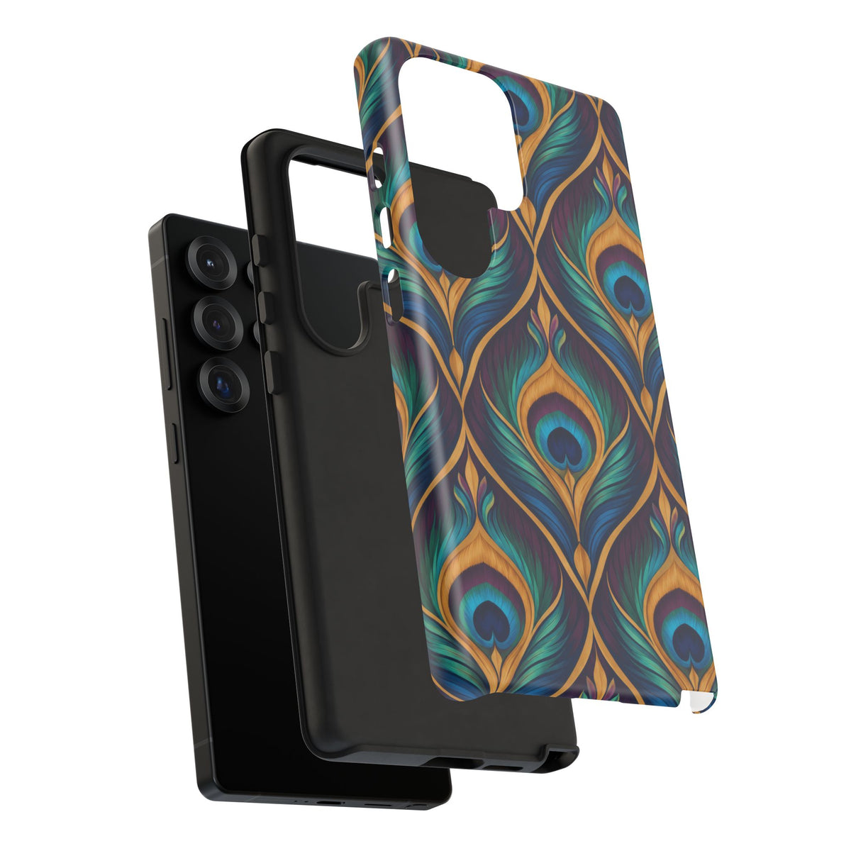 Peacock Nocturne Samsung Galaxy Tough Case | art deco