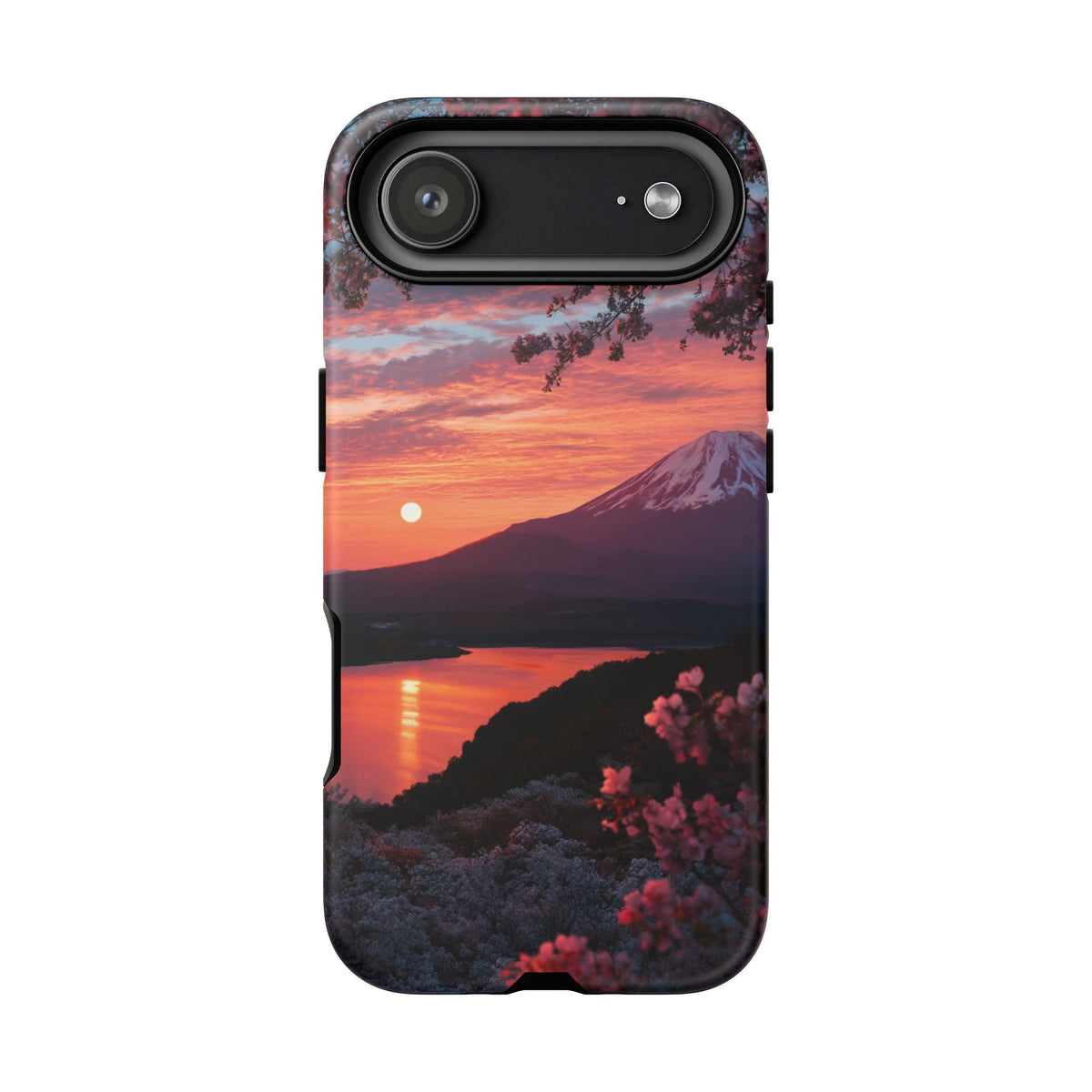 Fuji Moonlit Sakura iPhone Tough Phone Case