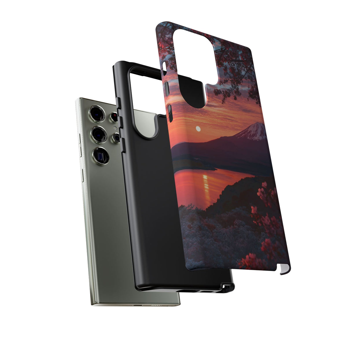 Fuji Moonlit Sakura Samsung Galaxy Tough Phone Case