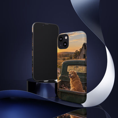 Sunday Road Golden iPhone Tough Case | golden retriever