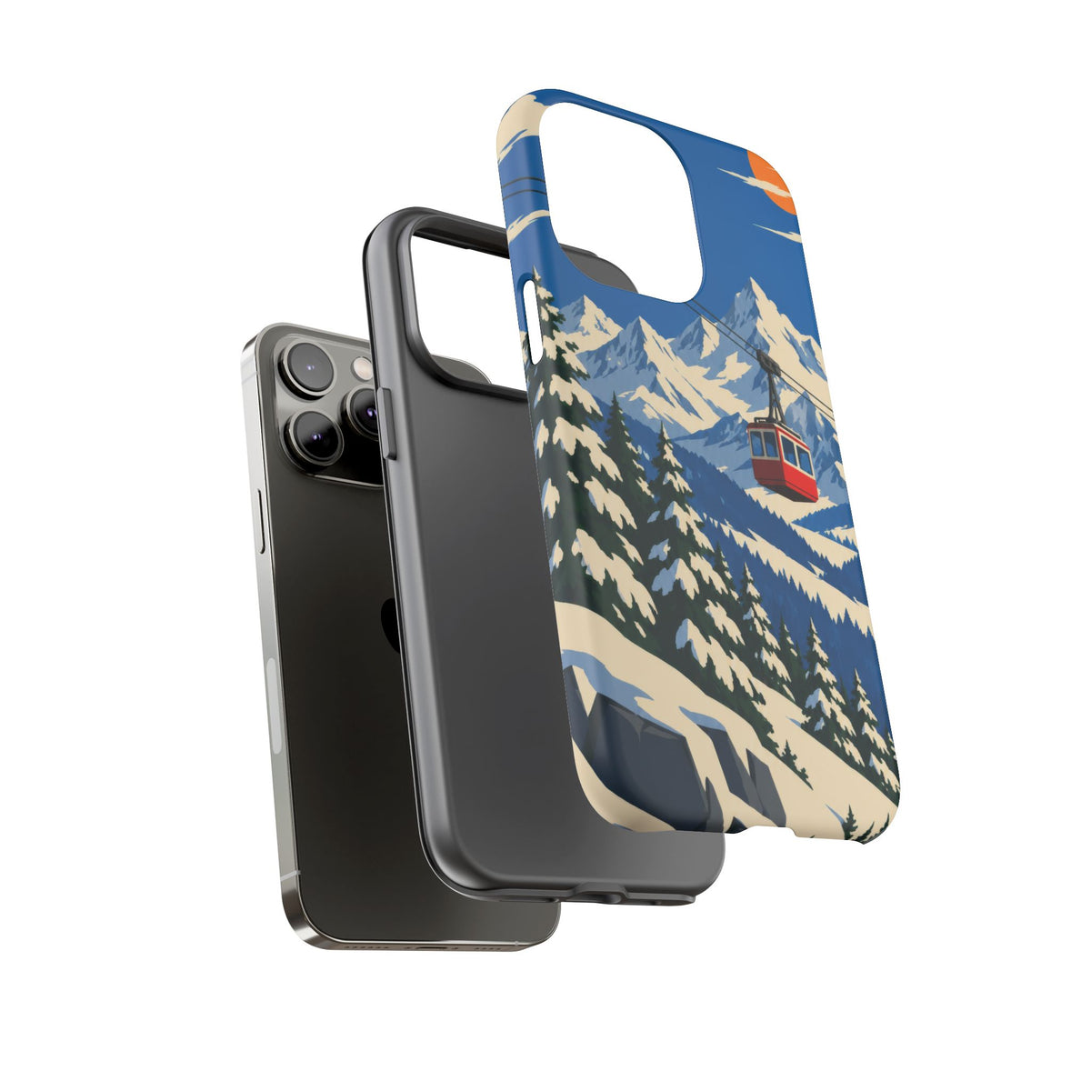 Swiss Skiing — Lift to the Sky iPhone Tough Case