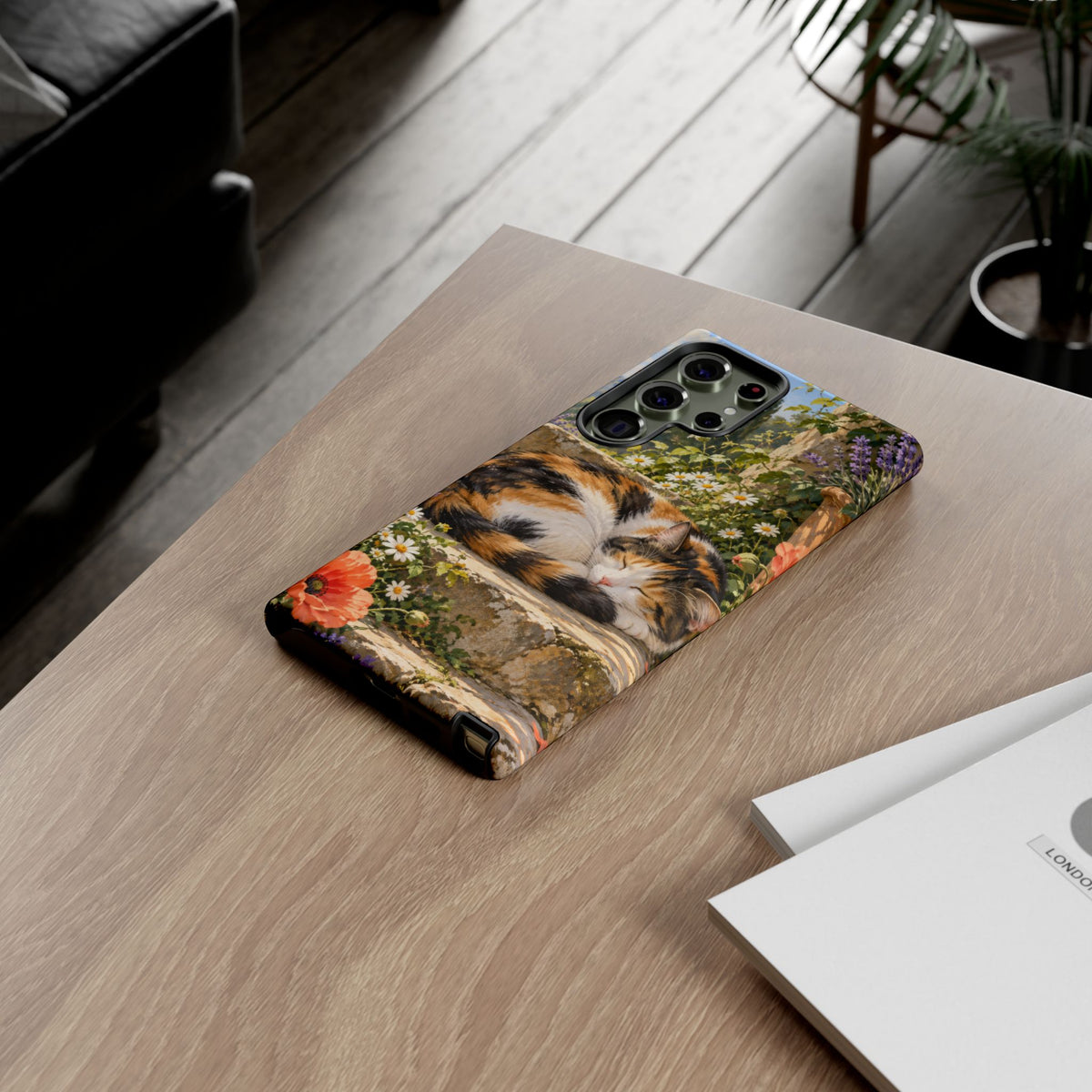 Garden Nap Samsung Galaxy Tough Case | calico cat