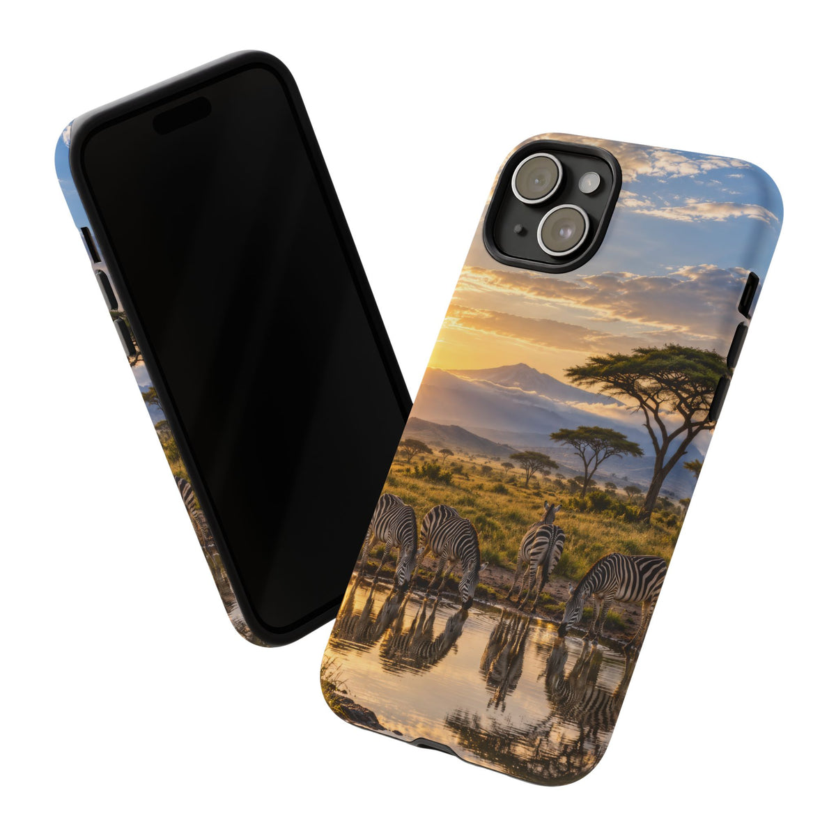 Zebra Water Mirror iPhone Tough Case | zebra safari
