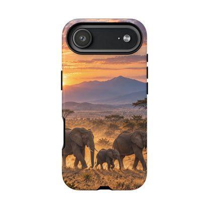 Elephants at First Light iPhone Tough Case | african elephants