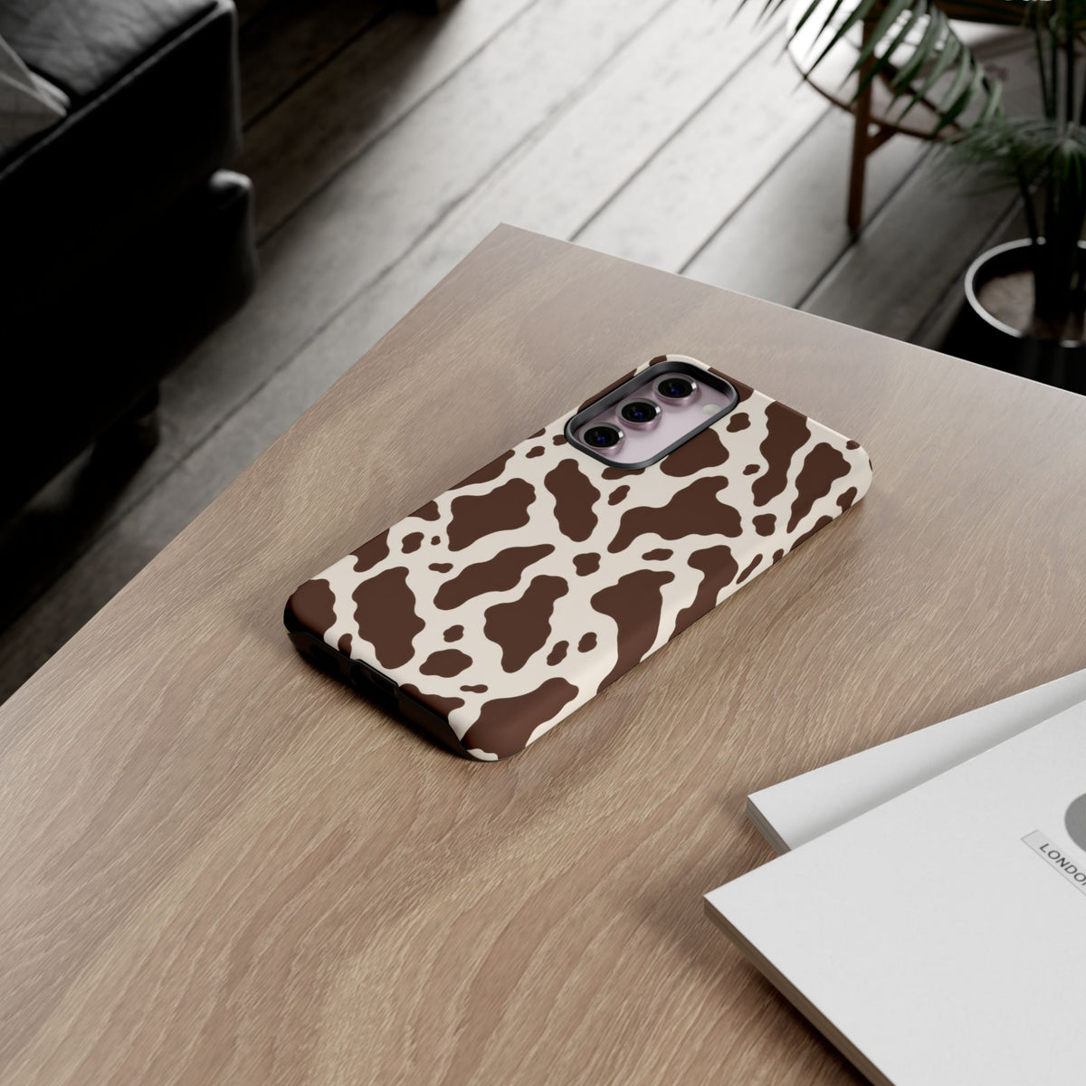 Cocoa Ranch Samsung Galaxy Tough Case | Brown Cow Print