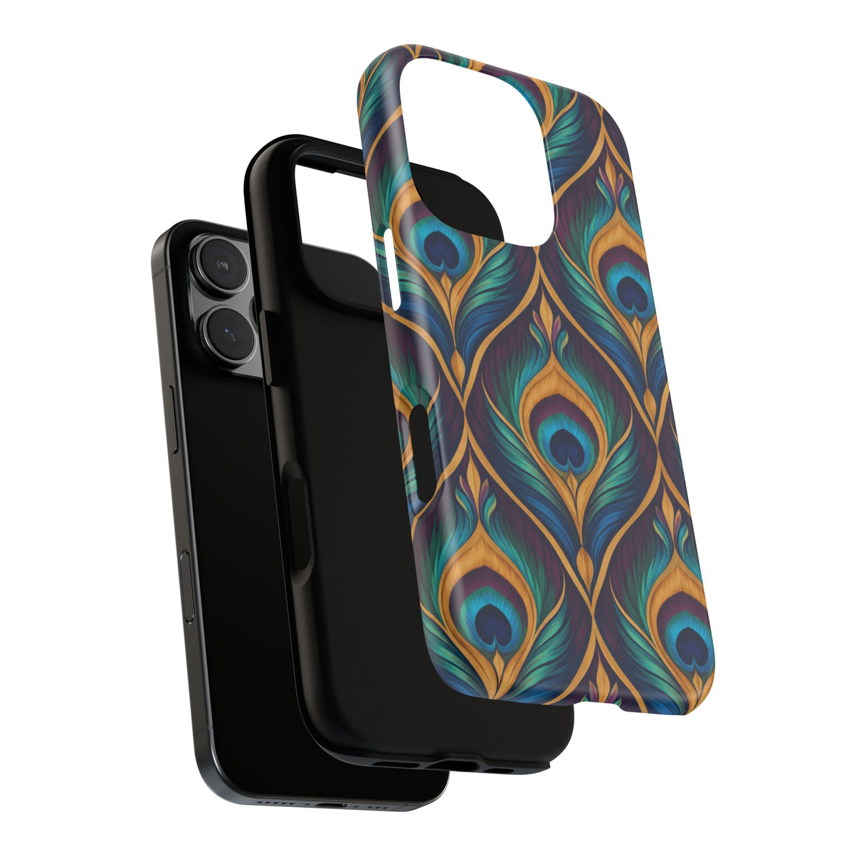 Peacock Nocturne iPhone Tough Case | art deco