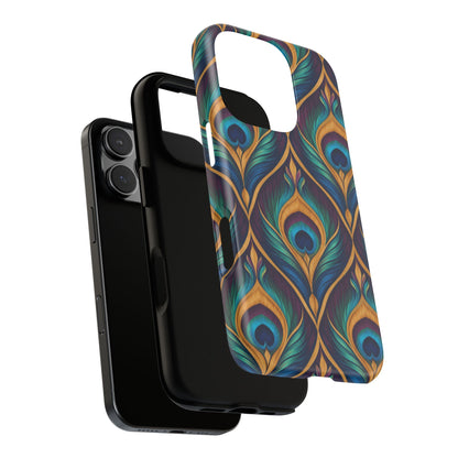Peacock Nocturne iPhone Tough Case | art deco