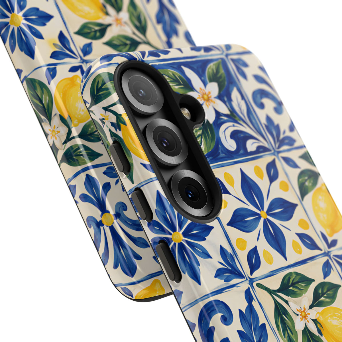 Blue Lemon Tile Samsung Galaxy Tough Case | Azulejo Orchard