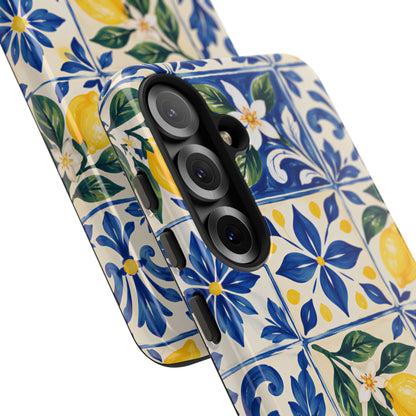 Blue Lemon Tile Samsung Galaxy Tough Case | Azulejo Orchard