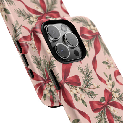 Ribbon Season iPhone Tough Case | christmas bows