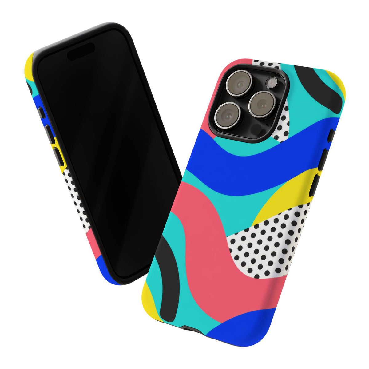 Poolside Pop iPhone Tough Case | Wavy Color Block