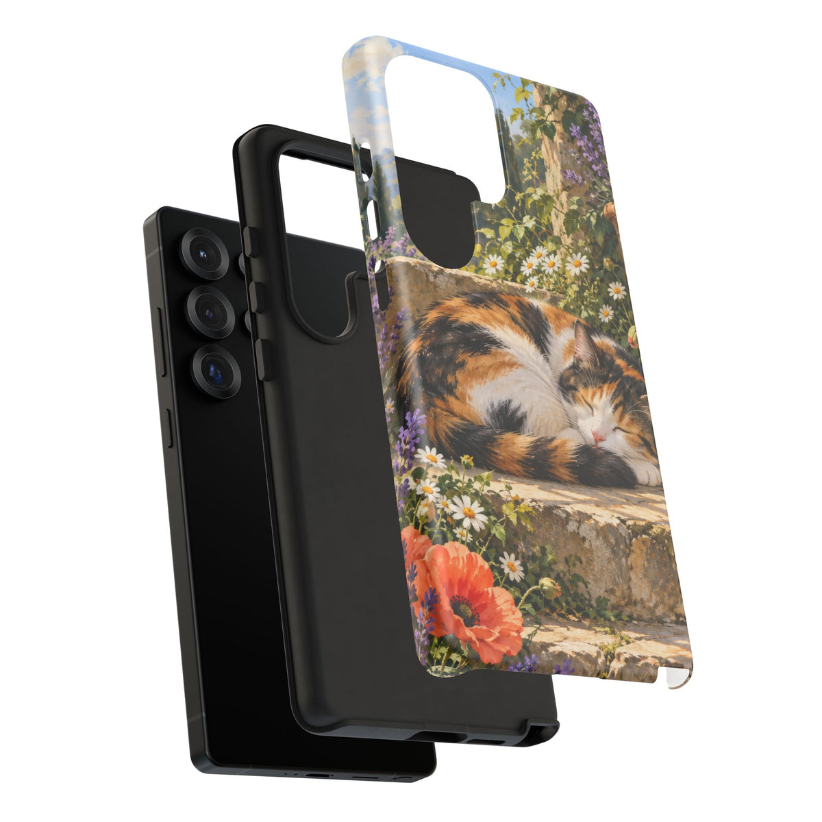 Garden Nap Samsung Galaxy Tough Case | calico cat