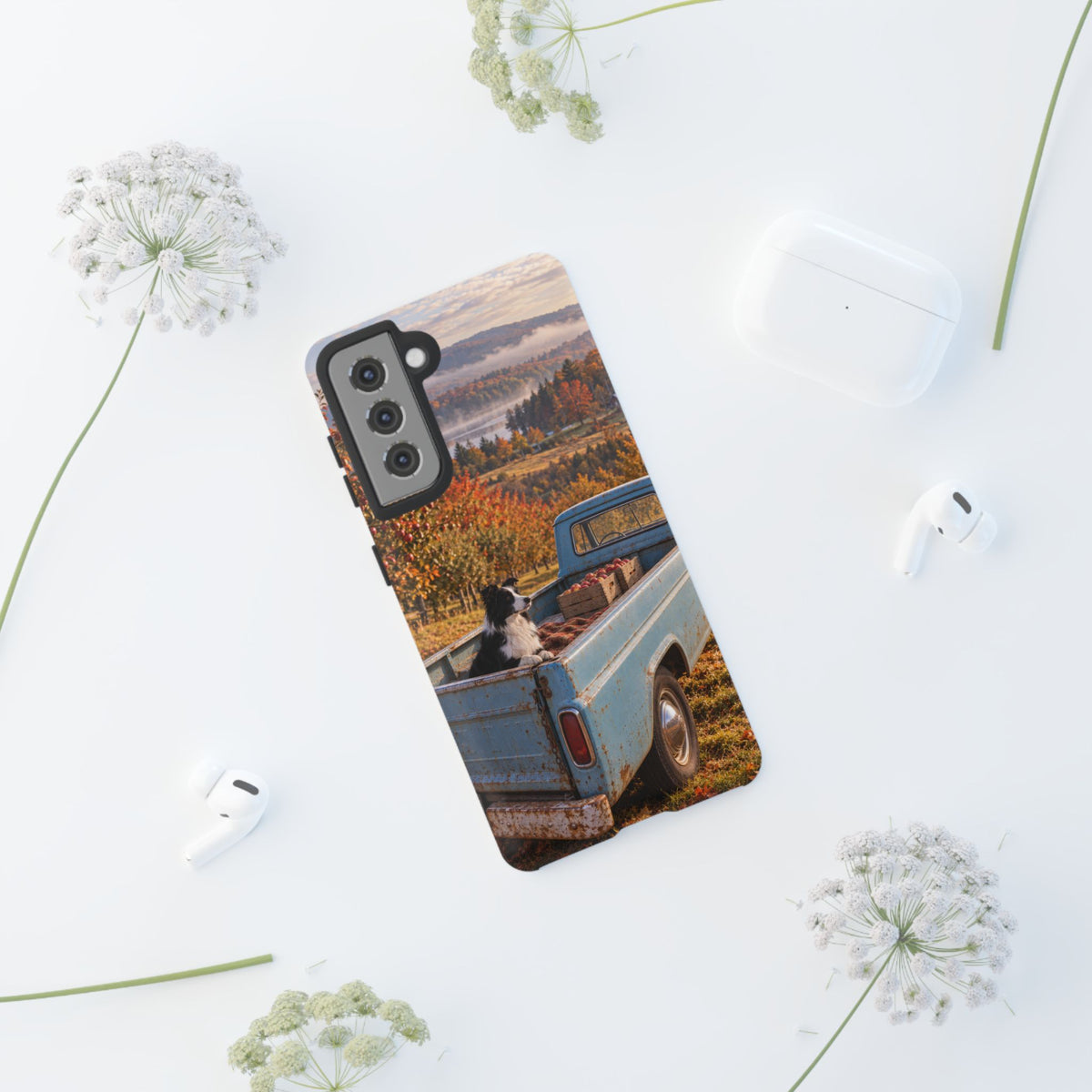 Blue Truck October Samsung Galaxy Tough Case | border collie