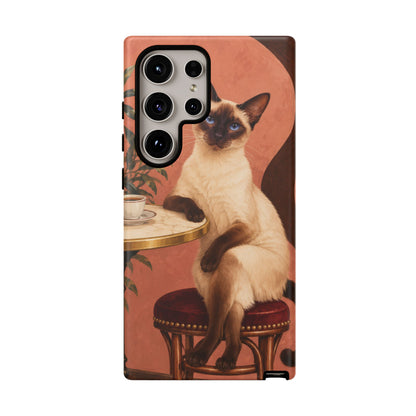 Espresso Cat Club Samsung Galaxy Tough Case | siamese cat