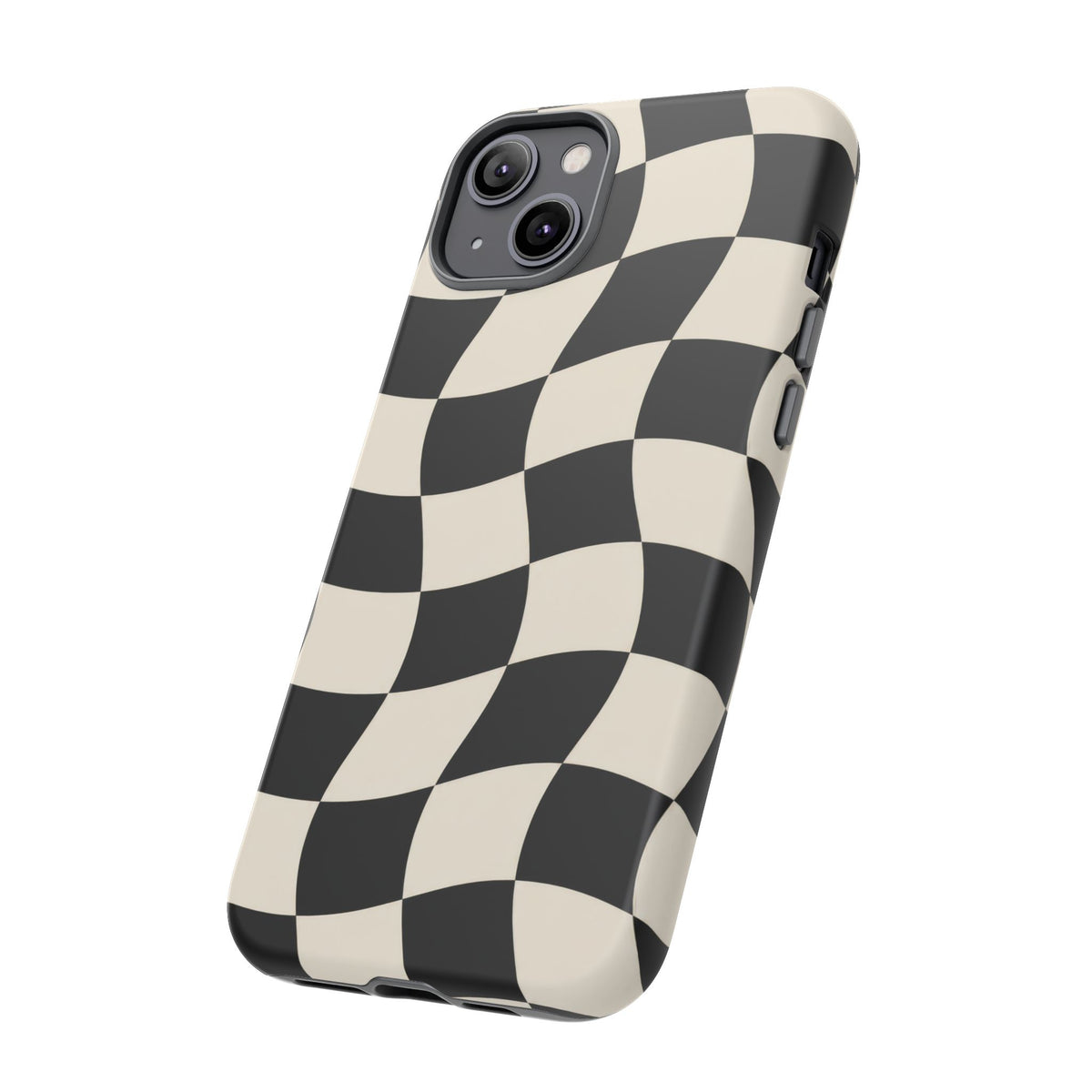 Liquid Check iPhone Tough Case | Wavy Checkerboard