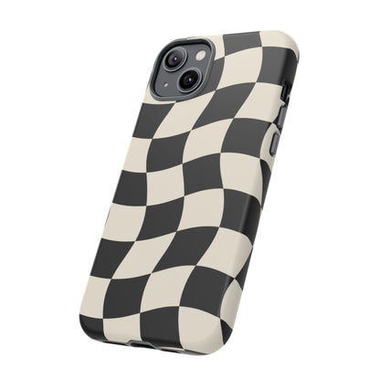 Liquid Check iPhone Tough Case | Wavy Checkerboard
