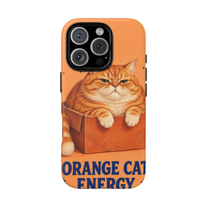 Orange Cat Energy iPhone Tough Case