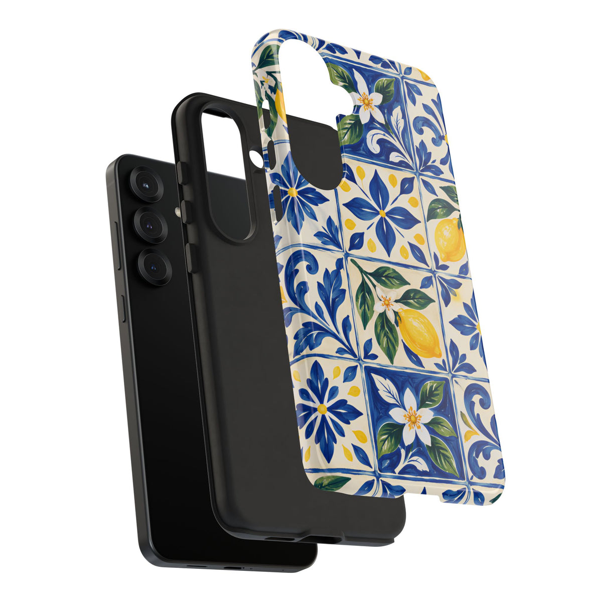 Blue Lemon Tile Samsung Galaxy Tough Case | Azulejo Orchard