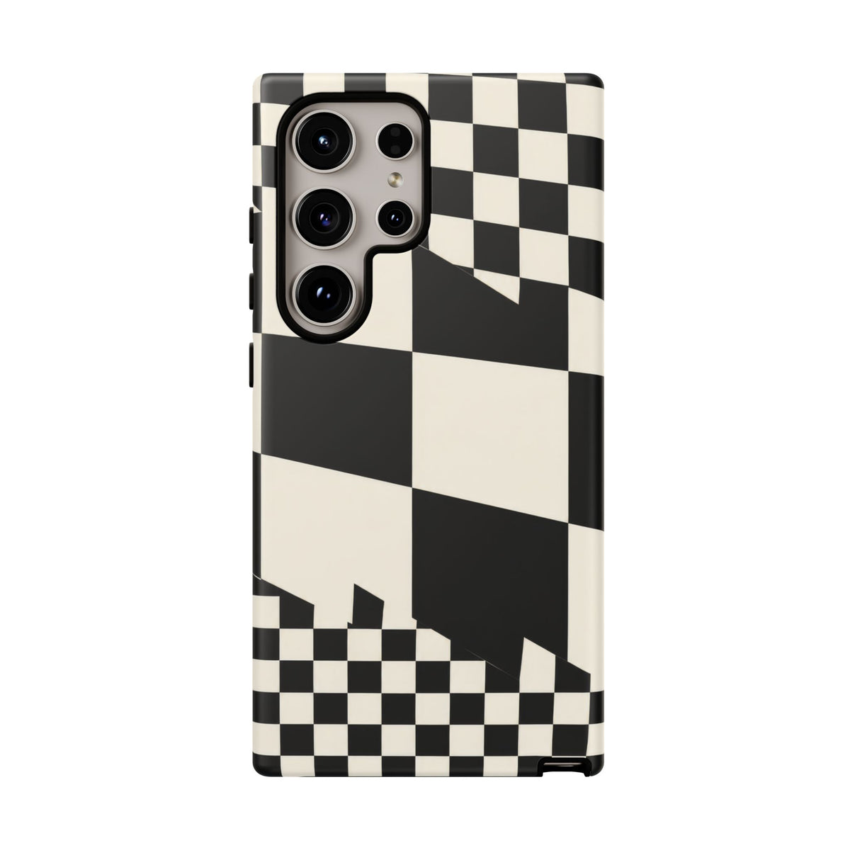 Check Shift Samsung Galaxy Tough Case | Black & White Checkerboard