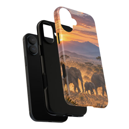 Elephants at First Light iPhone Tough Case | african elephants