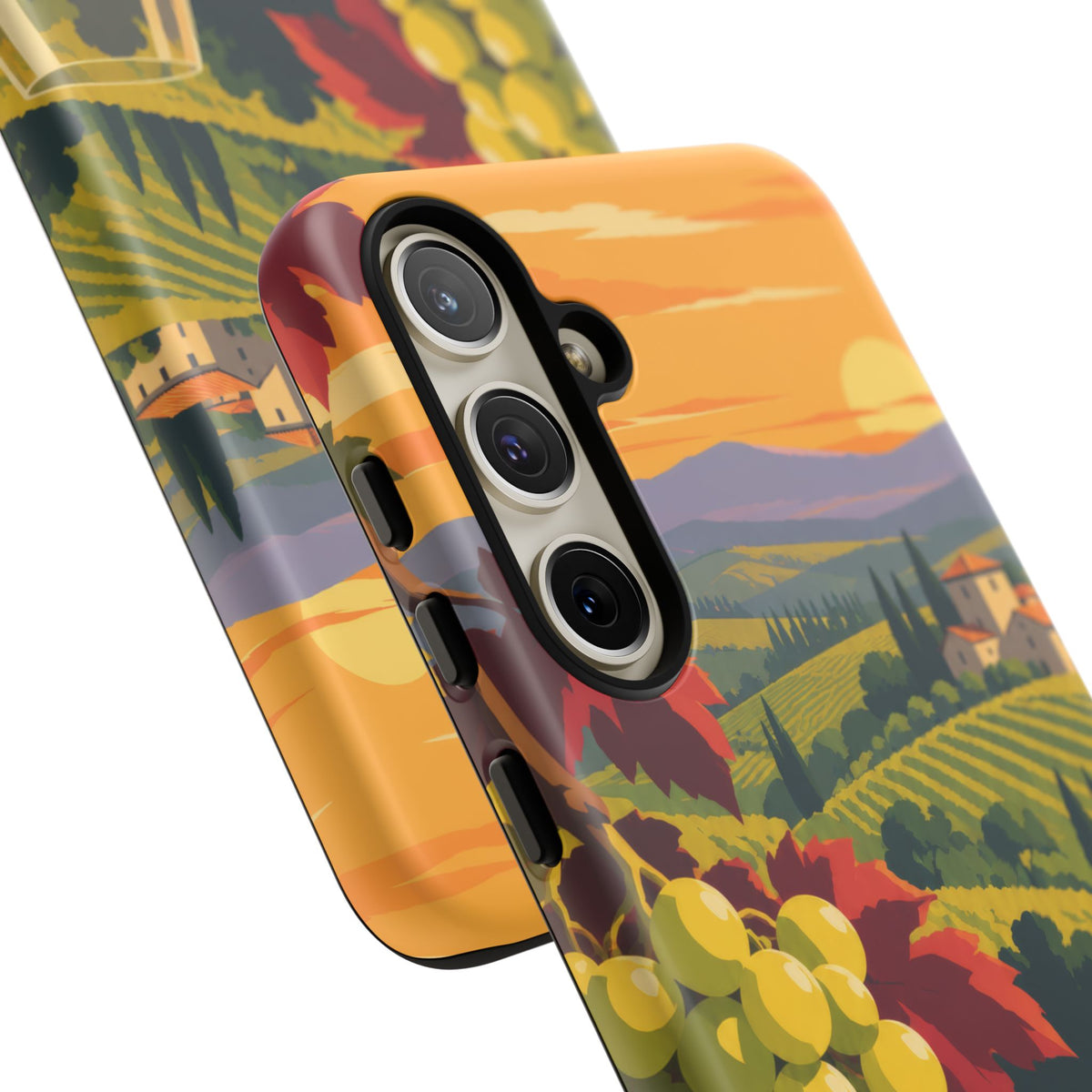 Wine & Grapes — Golden Vintage Samsung Galaxy Tough Case | wine grapes