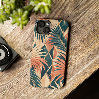 Coral Palm Pavilion iPhone Tough Case | art deco