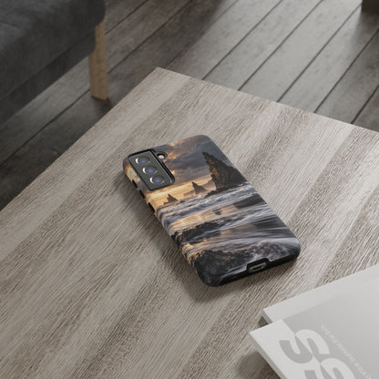 Black Sand and Silver Samsung Galaxy Tough Case | black sand beach