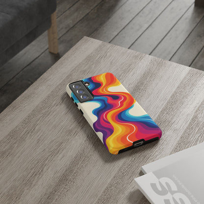 Chromatic Current Samsung Galaxy Tough Case | retro waves