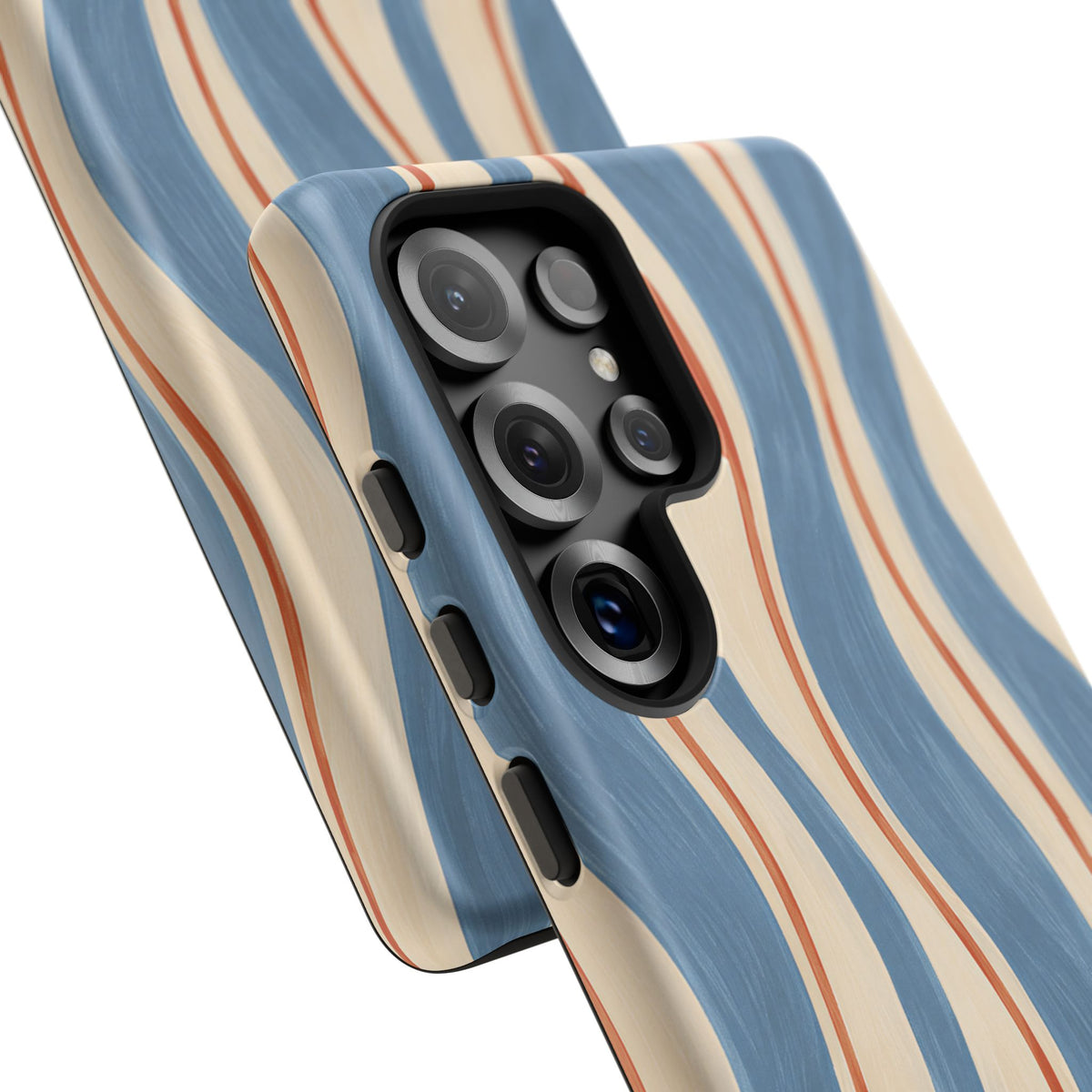 Blue Wavy Stripe Samsung Galaxy Tough Case | Riviera Ribbons