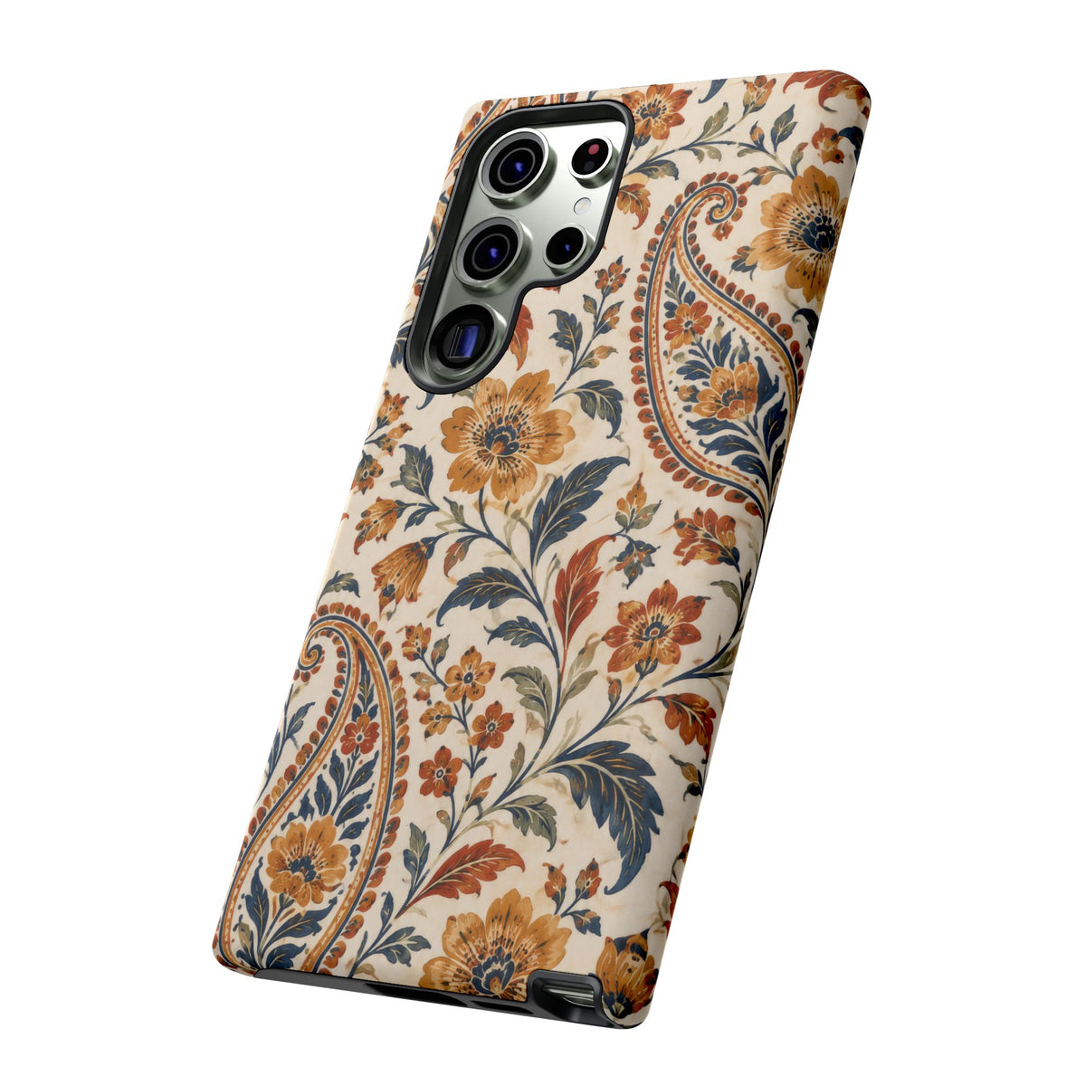 Saffron Heirloom Samsung Galaxy Tough Case | Floral Paisley on Ivory