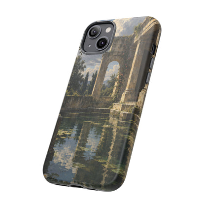 The Flooded Court iPhone Tough Case | Ancient Garden Landscape