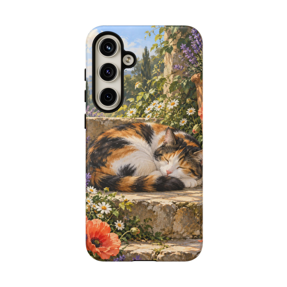 Garden Nap Samsung Galaxy Tough Case | calico cat