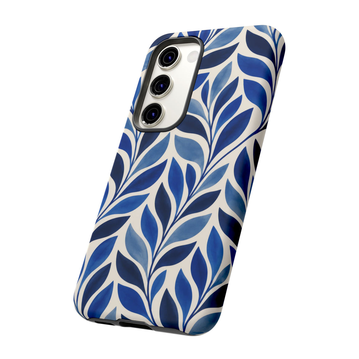 Cobalt Current Samsung Galaxy Tough Case | Cobalt Blue Leaf Pattern