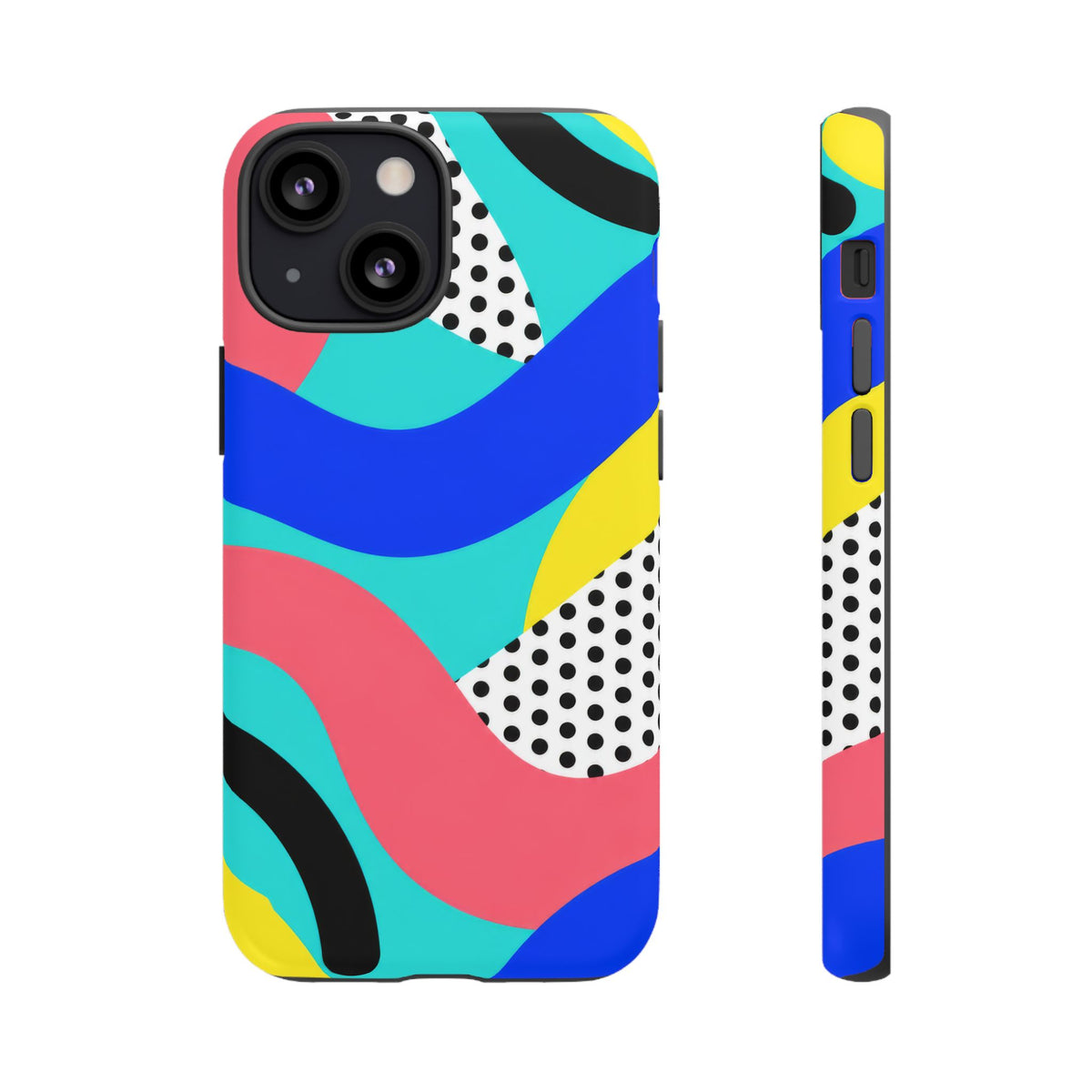 Poolside Pop iPhone Tough Case | Wavy Color Block