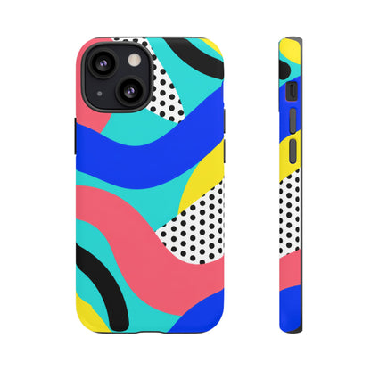 Poolside Pop iPhone Tough Case | Wavy Color Block