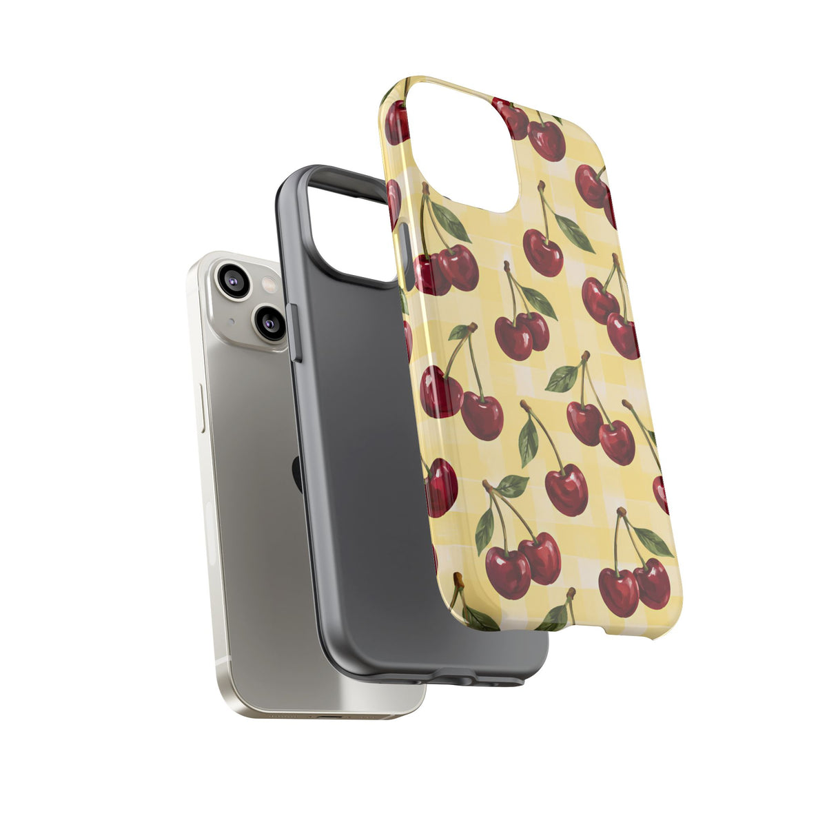 Cherry Gingham iPhone Tough Case | Cherry Picnic