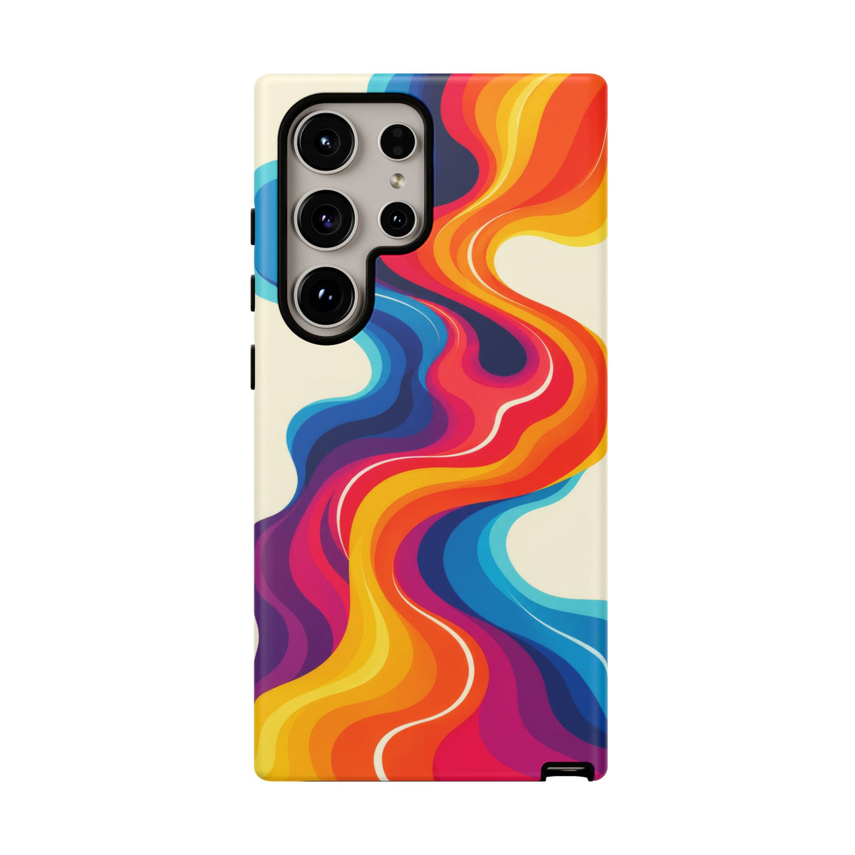 Chromatic Current Samsung Galaxy Tough Case | retro waves