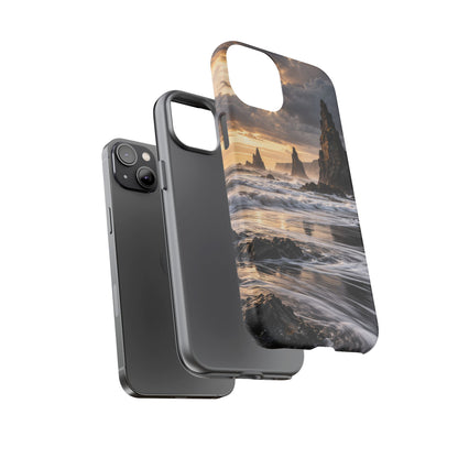 Black Sand and Silver iPhone Tough Case | black sand beach