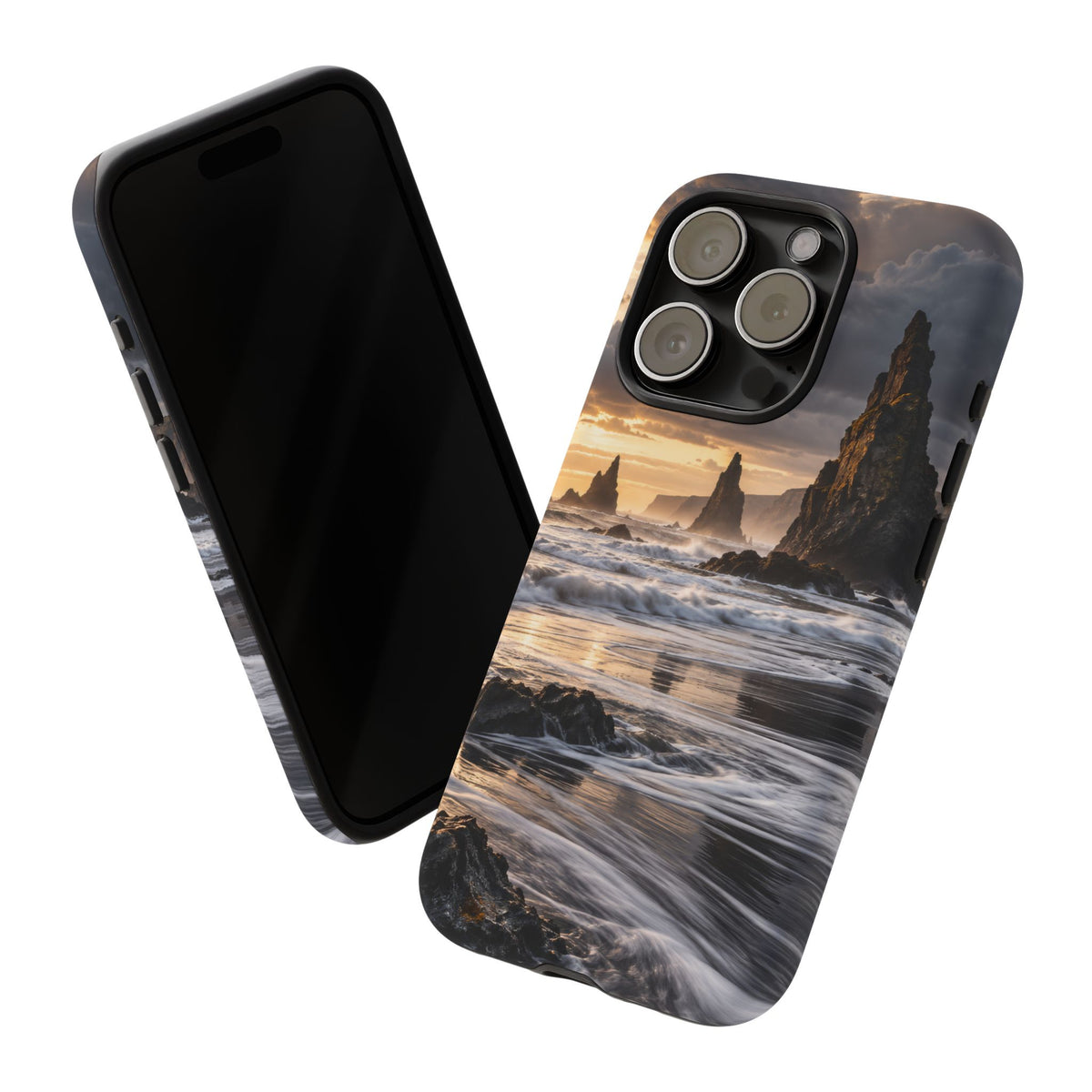 Black Sand and Silver iPhone Tough Case | black sand beach