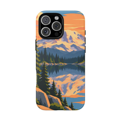 Mount Rainier — Mirror Dawn iPhone Tough Case