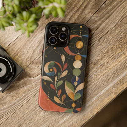 Orbital Garden iPhone Tough Case | Celestial Botanical Geometry