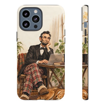 Abe from Home iPhone Tough Case | lincoln work from home