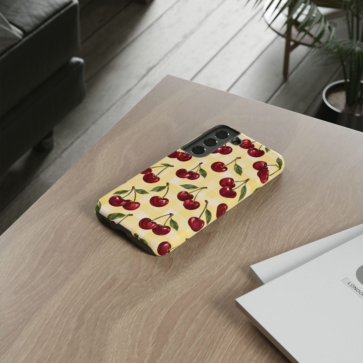 Cherry Gingham Samsung Galaxy Tough Case | Cherry Picnic
