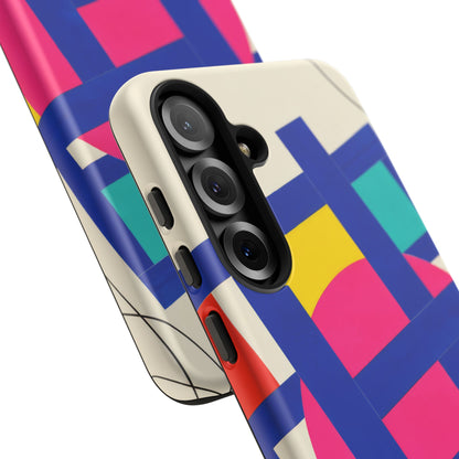 Chromatic Mischief Samsung Galaxy Tough Case | Geometric Color Block Art