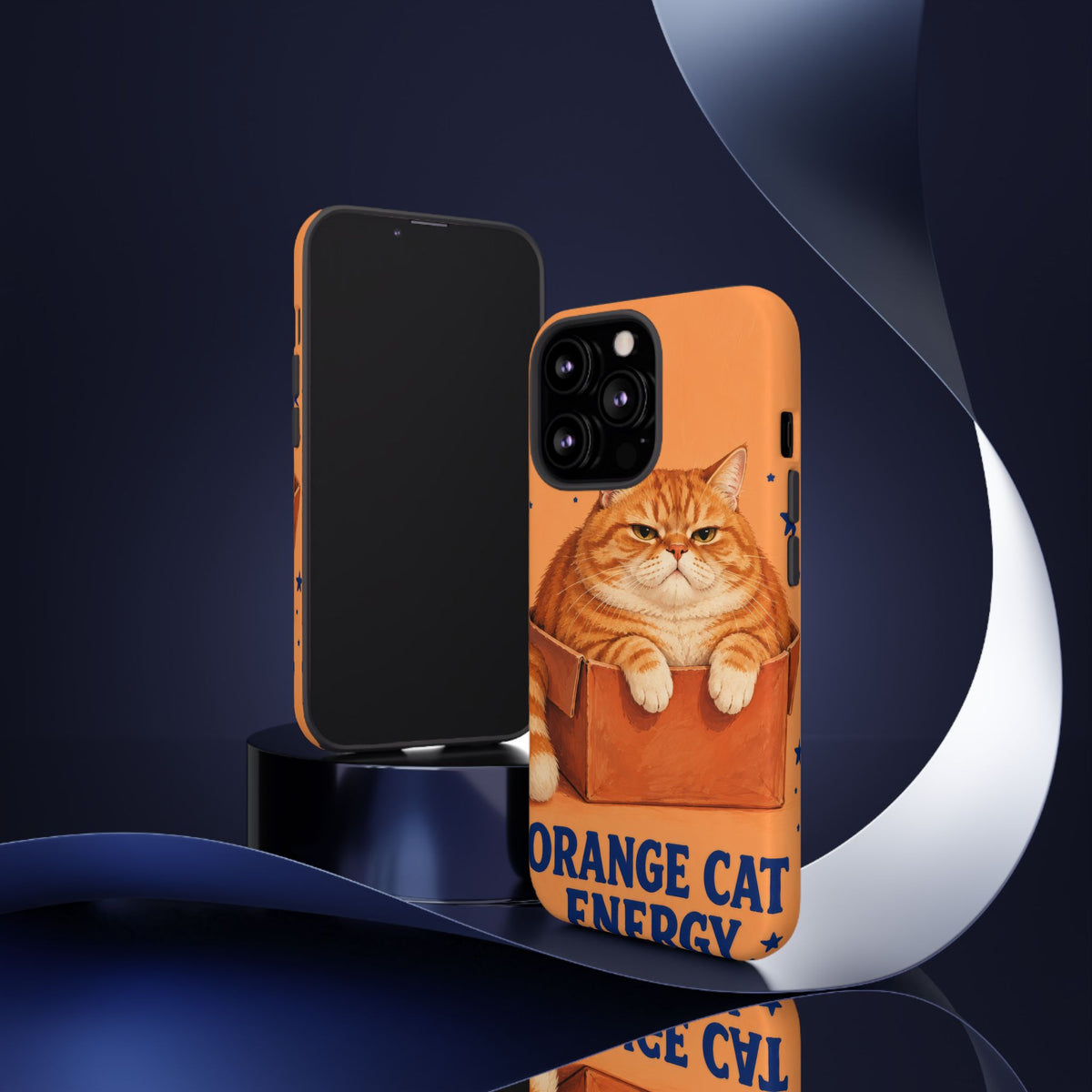 Orange Cat Energy iPhone Tough Case