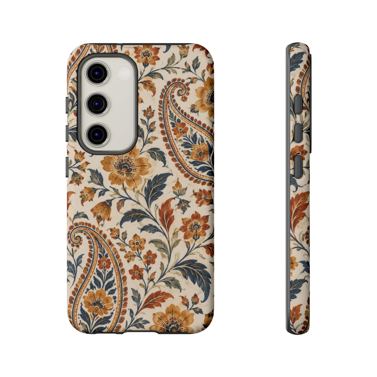 Saffron Heirloom Samsung Galaxy Tough Case | Floral Paisley on Ivory