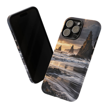 Black Sand and Silver iPhone Tough Case | black sand beach