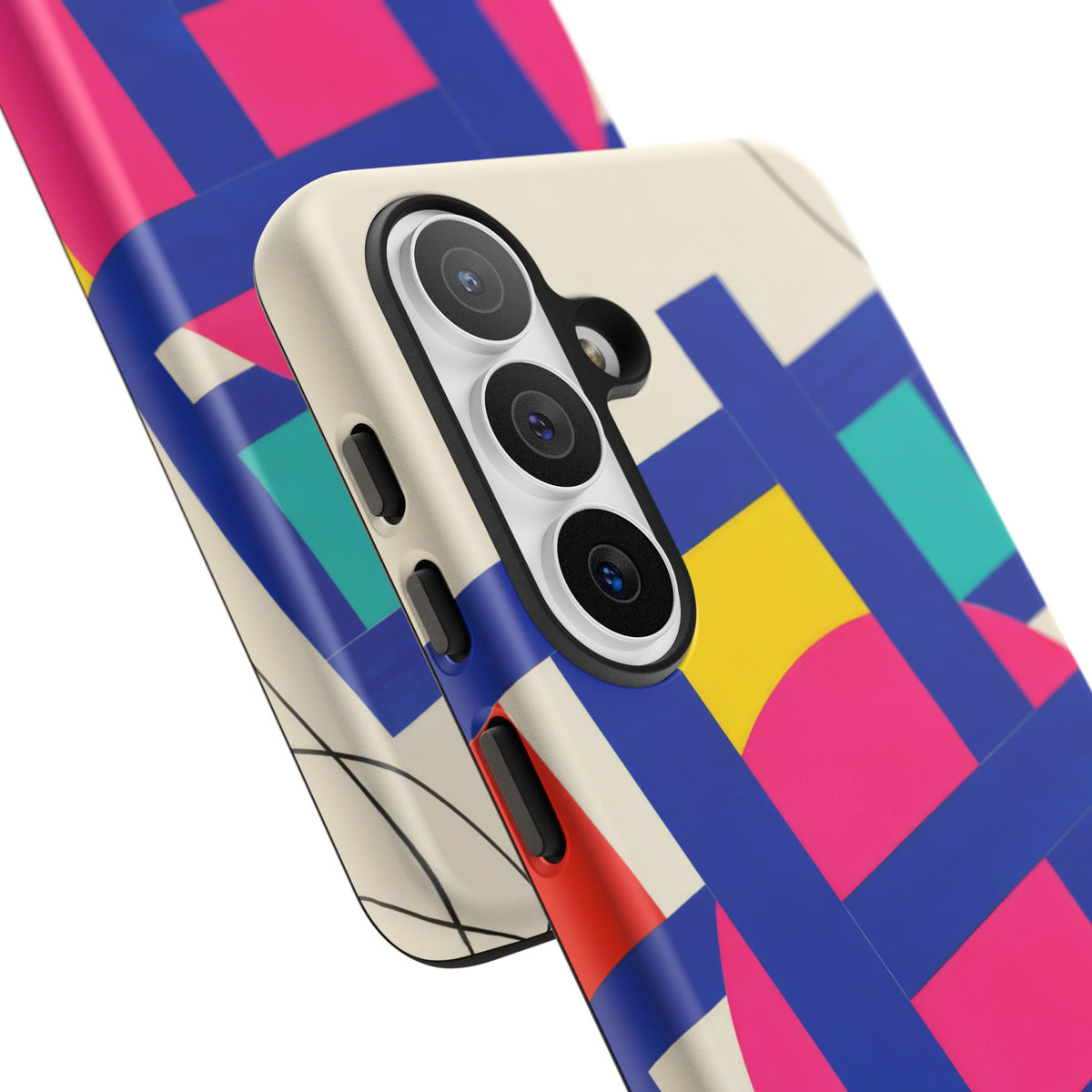 Chromatic Mischief Samsung Galaxy Tough Case | Geometric Color Block Art